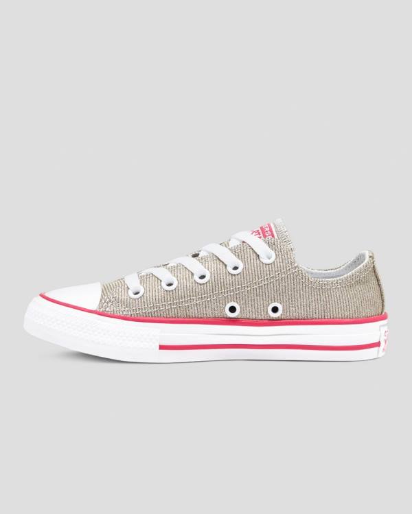 Converse Chuck Taylor All Star Glitter Textile Low Tops Shoes Brown | CV-254WYD