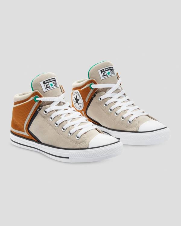 Converse Chuck Taylor All Star High Street High Tops Shoes Brown Beige | CV-862GKJ