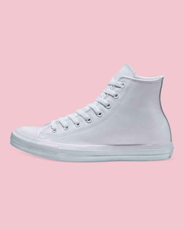 Converse Chuck Taylor All Star Leather High Tops Shoes White | CV-486YUP