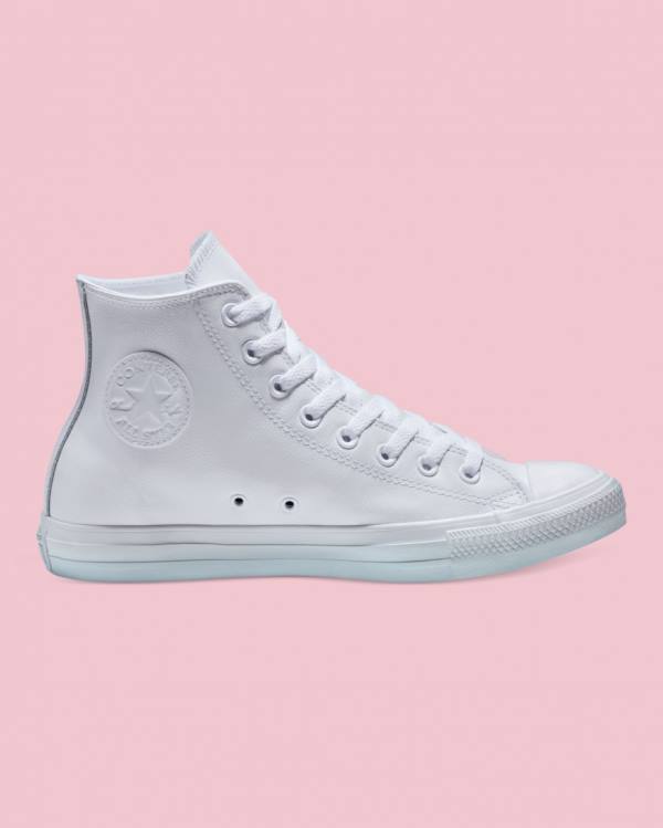 Converse Chuck Taylor All Star Leather High Tops Shoes White | CV-486YUP