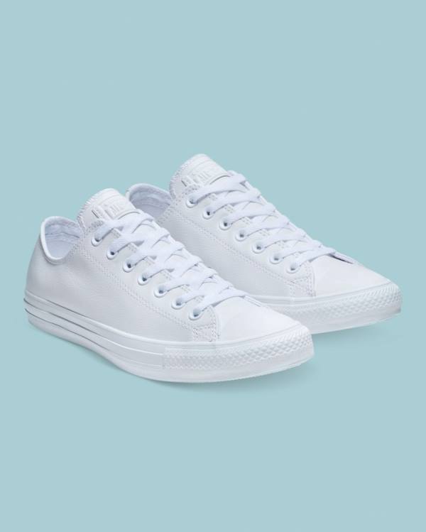 Converse Chuck Taylor All Star Leather Low Tops Shoes White | CV-359GMA