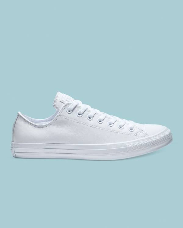 Converse Chuck Taylor All Star Leather Low Tops Shoes White | CV-693YFV