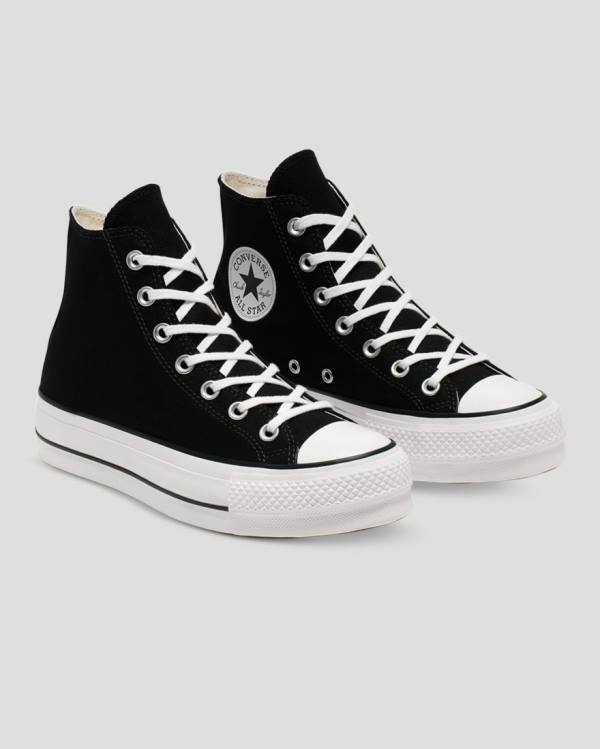 Converse Chuck Taylor All Star Lift Canvas High Tops Shoes Black | CV-103OFS