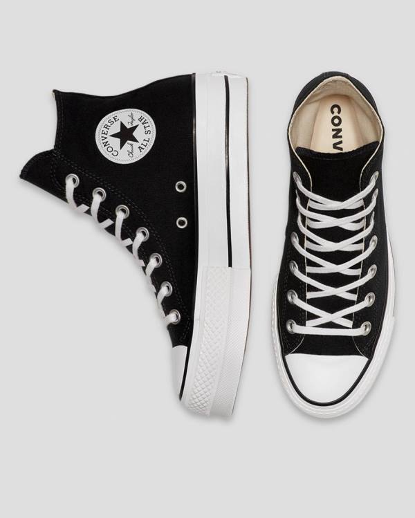 Converse Chuck Taylor All Star Lift Canvas High Tops Shoes Black | CV-103OFS