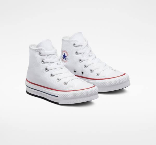 Converse Chuck Taylor All Star Lift Platform High Tops Shoes White / Dark Red / Navy | CV-104OEV