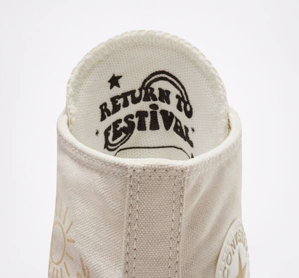 Converse Chuck Taylor All Star Lift Platform Golden Elements High Tops Shoes Brown / Light Gold | CV-284AYO