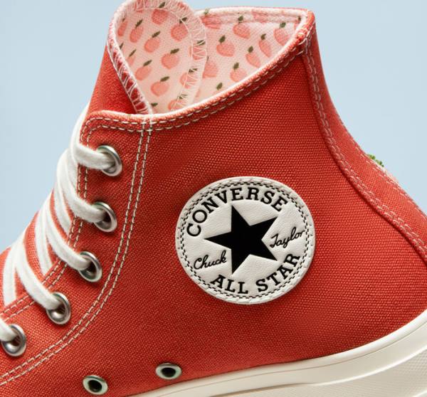 Converse Chuck Taylor All Star Lift Platform Peaches High Tops Shoes Orange / Black | CV-421GSW