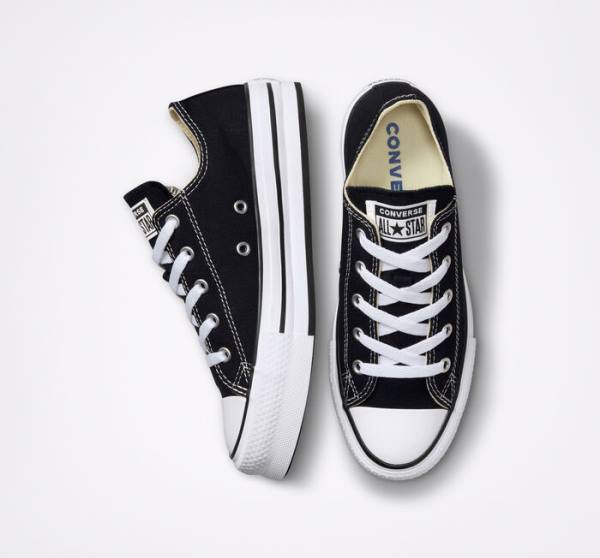 Converse Chuck Taylor All Star Lift Platform Low Tops Shoes Black / White | CV-547ATH