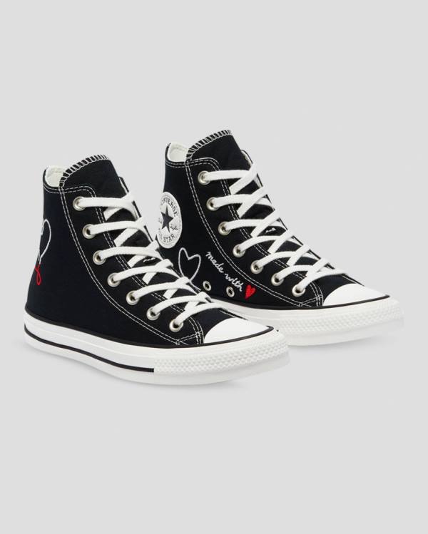 Converse Chuck Taylor All Star Love Thread High Tops Shoes Black | CV-149HTK