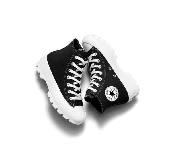 Converse Chuck Taylor All Star Lugged High Tops Shoes Black / White | CV-507NXM