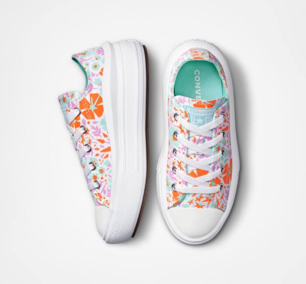 Converse Chuck Taylor All Star Move Platform Paper Floral Low Tops Shoes White / Light | CV-923SPN