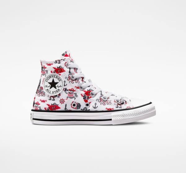 Converse Chuck Taylor All Star Pirates High Tops Shoes White / Red / Black | CV-784OPB