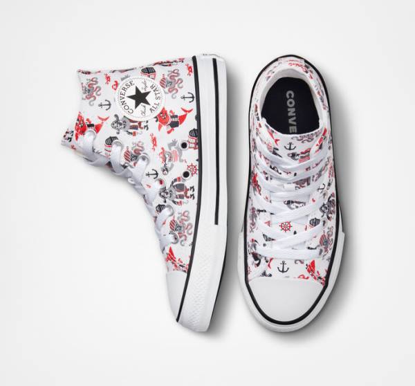 Converse Chuck Taylor All Star Pirates High Tops Shoes White / Red / Black | CV-829COP