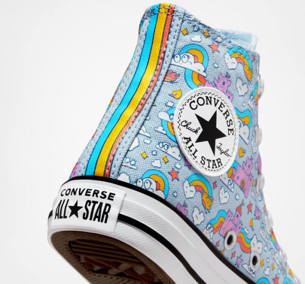 Converse Chuck Taylor All Star Rainbow Castles High Tops Shoes Blue / Pink | CV-584IYN