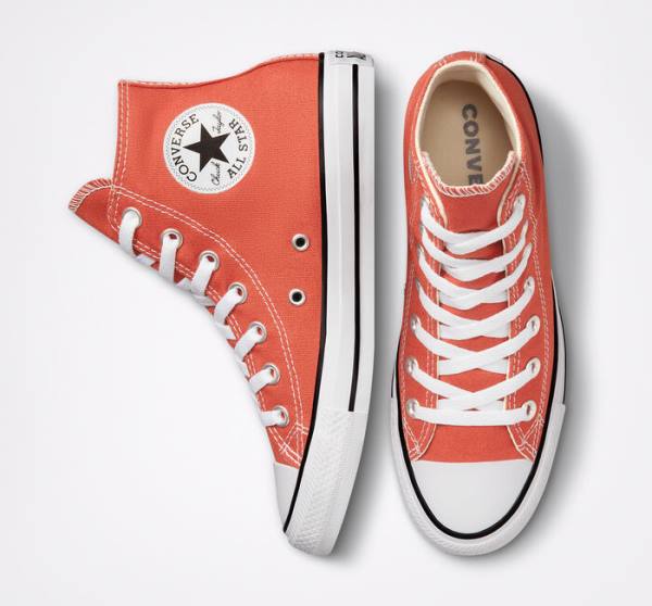 Converse Chuck Taylor All Star Seasonal Color High Tops Shoes Orange | CV-543KCH