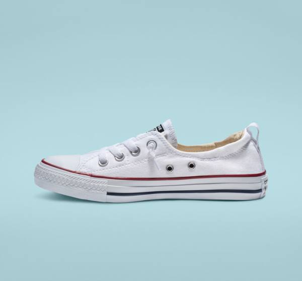 Converse Chuck Taylor All Star Shoreline White Slip On Low Tops Shoes White | CV-483QBU