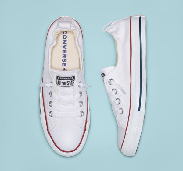 Converse Chuck Taylor All Star Shoreline White Slip On Low Tops Shoes White | CV-483QBU