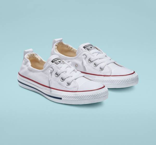 Converse Chuck Taylor All Star Shoreline White Slip On Low Tops Shoes White | CV-483QBU