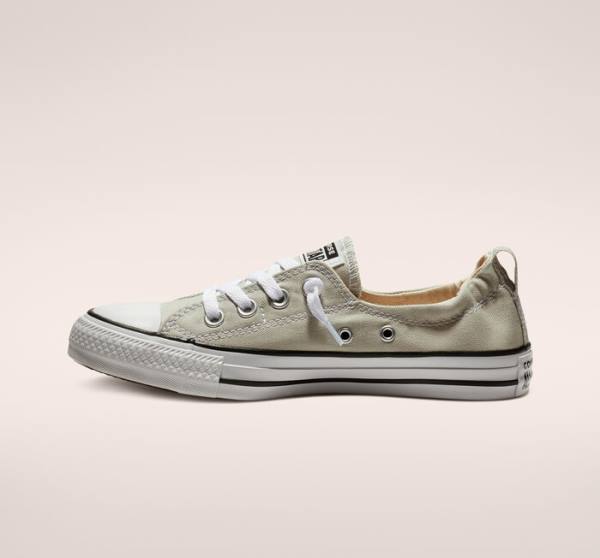 Converse Chuck Taylor All Star Shoreline Cloud Gray Slip On Low Tops Shoes Grey | CV-627HVY