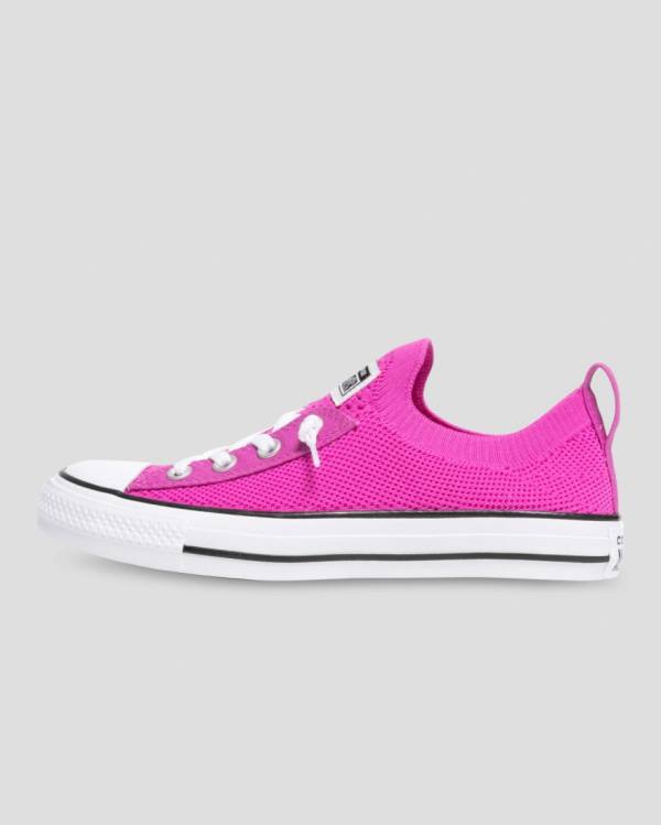 Converse Chuck Taylor All Star Shoreline Knit Slip Low Tops Shoes Pink | CV-689XDU