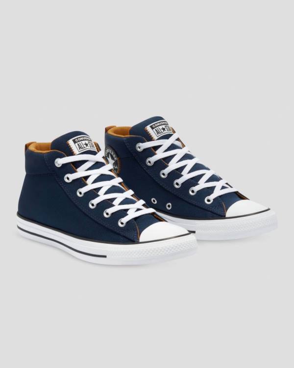 Converse Chuck Taylor All Star Street High Tops Shoes Blue | CV-204WLP