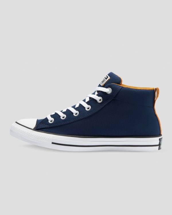 Converse Chuck Taylor All Star Street High Tops Shoes Blue | CV-204WLP