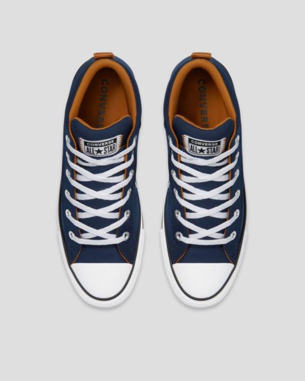 Converse Chuck Taylor All Star Street High Tops Shoes Blue | CV-902ENF