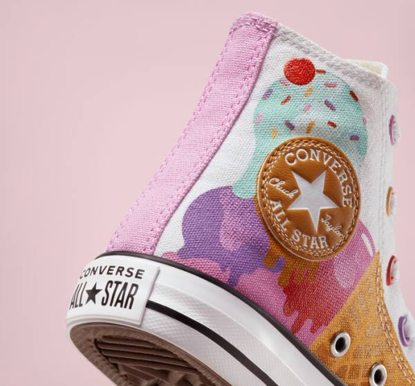 Converse Chuck Taylor All Star Sweet Scoops High Tops Shoes White / Beige White | CV-059WEC