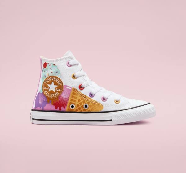 Converse Chuck Taylor All Star Sweet Scoops High Tops Shoes White / Beige White | CV-059WEC