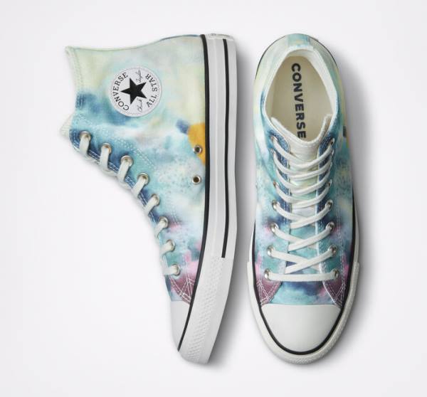 Converse Chuck Taylor All Star Tie-Dye High Tops Shoes Multicolor / Black | CV-241JKH