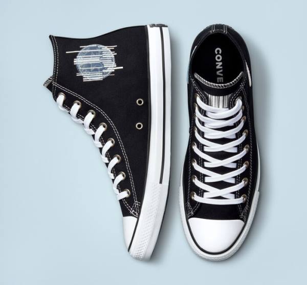 Converse Chuck Taylor All Star Translucent Barcode High Tops Shoes Black / White | CV-235TLH