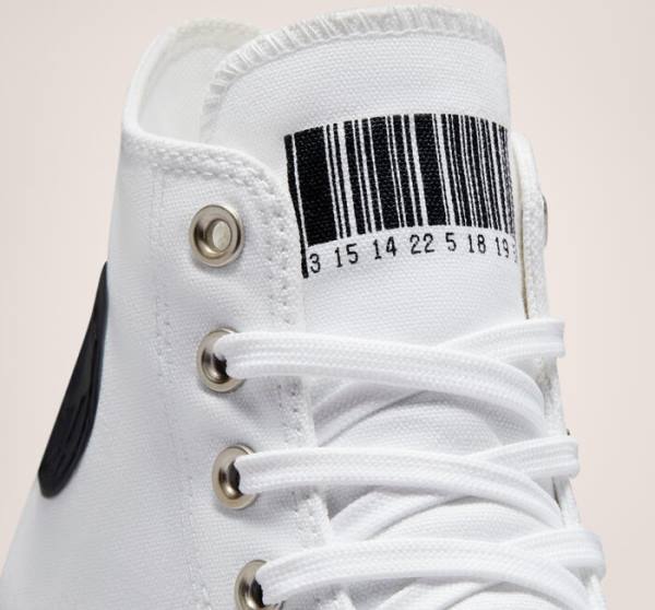 Converse Chuck Taylor All Star Translucent Barcode High Tops Shoes White / Black / White | CV-259LHI