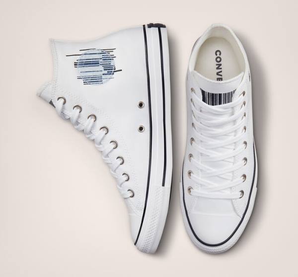 Converse Chuck Taylor All Star Translucent Barcode High Tops Shoes White / Black / White | CV-259LHI