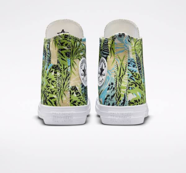 Converse Chuck Taylor All Star Tropical Florals High Tops Shoes Light Green / White | CV-089LWM