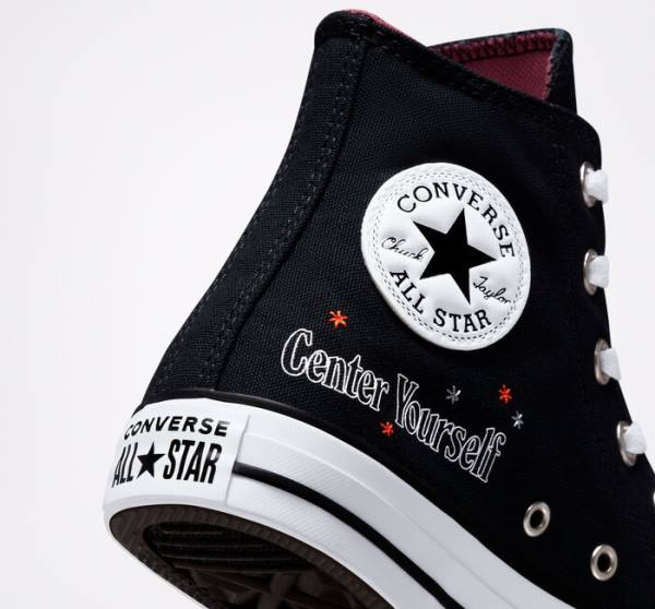 Converse Chuck Taylor All Star You Are On The Right Path High Tops Shoes Black / White | CV-719UHF