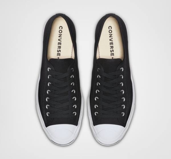 Converse Jack Purcell Canvas Low Tops Shoes Black / White | CV-287IHK