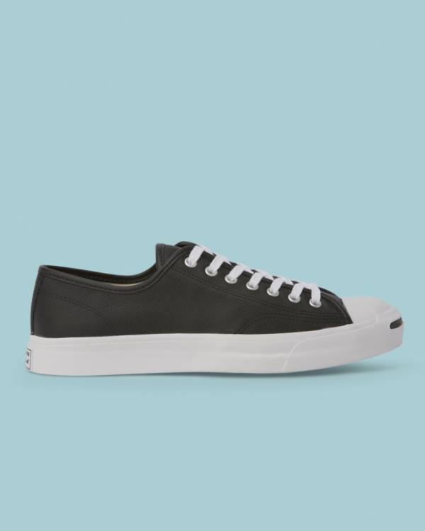 Converse Jack Purcell Foundational Leather Low Tops Shoes Black | CV-596SQE