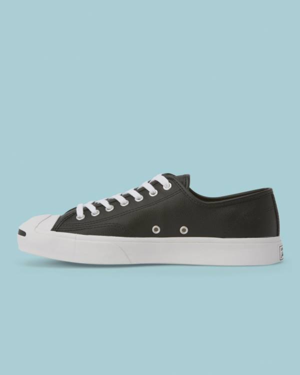 Converse Jack Purcell Foundational Leather Low Tops Shoes Black | CV-813ASC