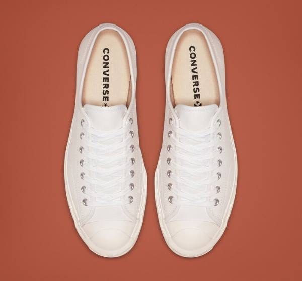 Converse Jack Purcell Leather Low Tops Shoes White / White / White | CV-146XDO