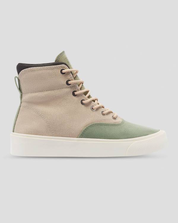 Converse Jungle Cloth Skidgrip High Tops Shoes Brown Green | CV-958QAT