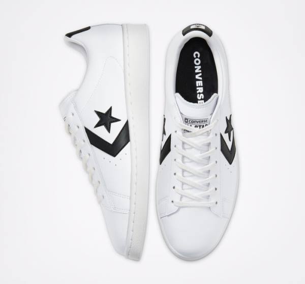 Converse OG Pro Leather Low Tops Shoes White / Black / White | CV-518SVZ