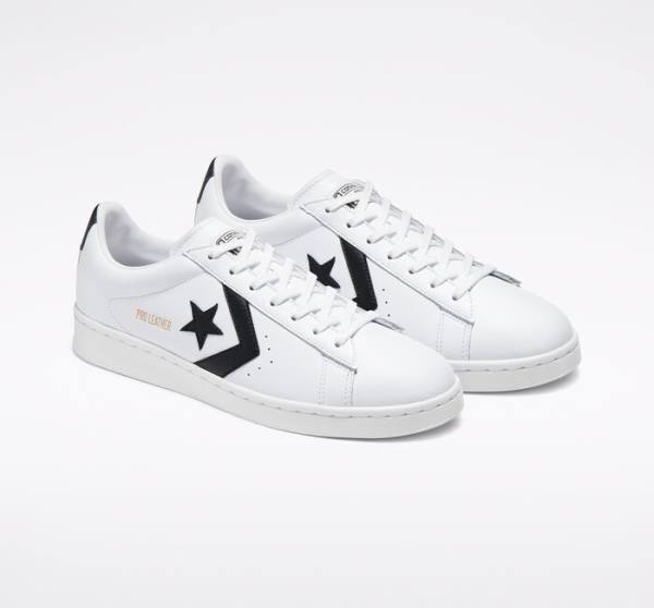 Converse OG Pro Leather Low Tops Shoes White / Black / White | CV-518SVZ