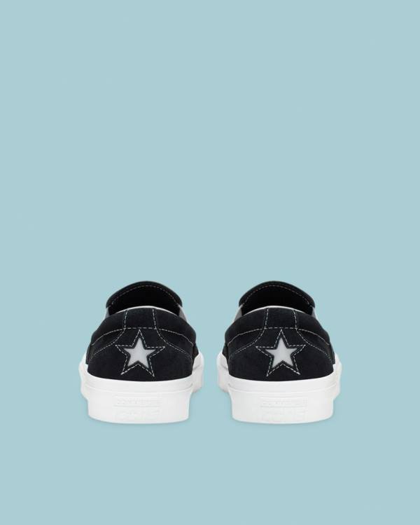 Converse One Star CC Slip On Low Tops Shoes Black | CV-435UEO