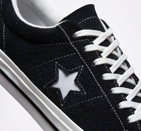 Converse One Star Low Tops Shoes Black / White | CV-215ZAJ