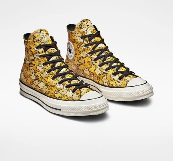 Converse Peanuts Chuck 70 High Tops Shoes Yellow / Gold | CV-125FGQ