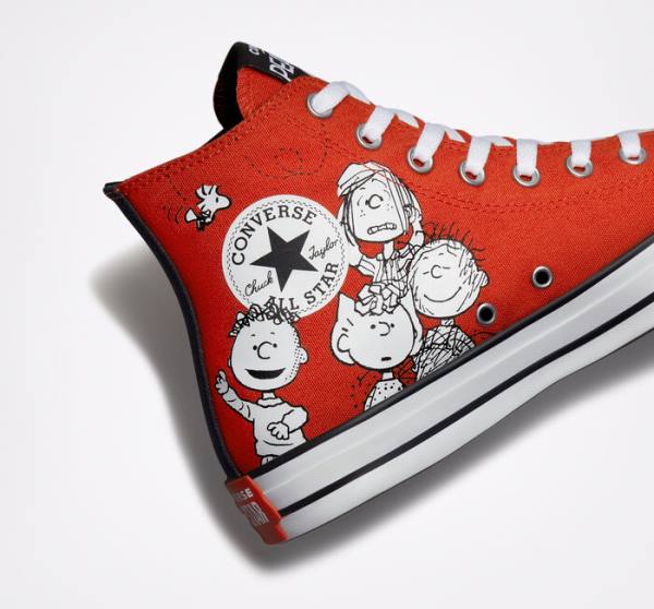 Converse Peanuts Chuck Taylor All Star High Tops Shoes Red / Black / White | CV-046HQN