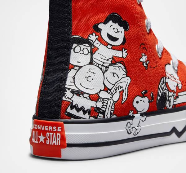 Converse Peanuts Chuck Taylor All Star High Tops Shoes Red / Black / White | CV-682SIU