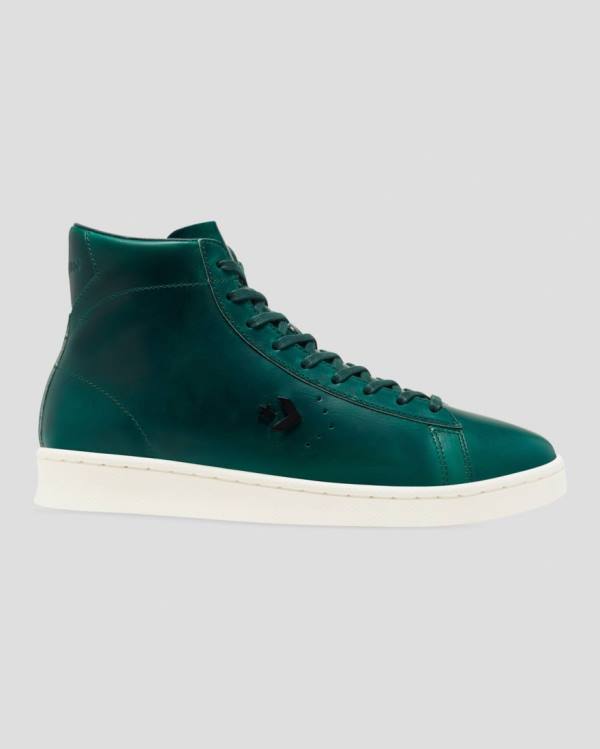 Converse Pro Leather Horween High Tops Shoes Green | CV-206UQX