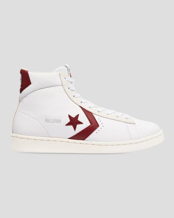 Converse Pro Leather Italy High Tops Shoes White Red | CV-836LJE