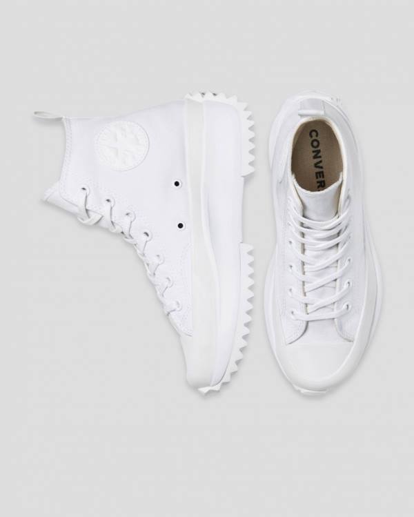 Converse Run Star Hike All White High Tops Shoes White | CV-875RWM